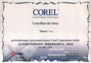 1999 - Corel - Autoryzowny Sprzedawca