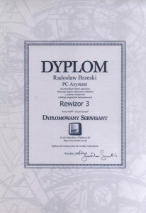 InsERT (2002) Dyplomowany Serwisant programu Rewizor 3