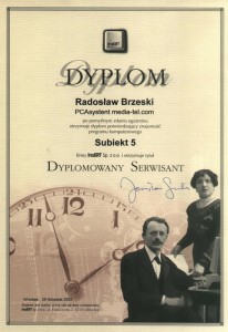 InsERT (2003) Dyplomowany Serwisant programu Subiekt 5